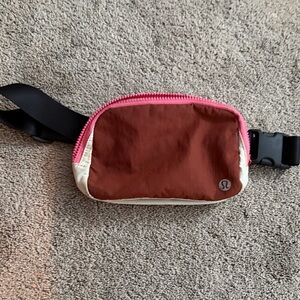 lululemon athletica Brown and Pink Belt Bag